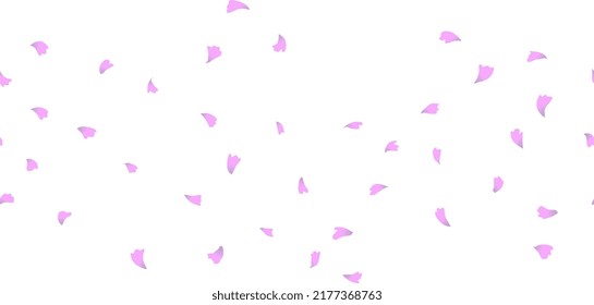 Pink petals floating in the wind. Can be lined up end to end to form a ribbon.
Aspect ratio: `16:9. 
Vector.