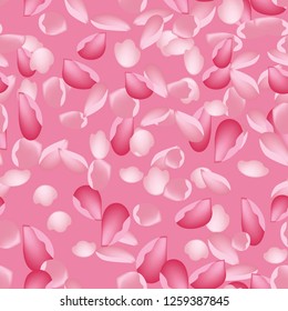 Pink petals seamless pattern