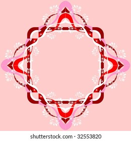 pink picture frame vector