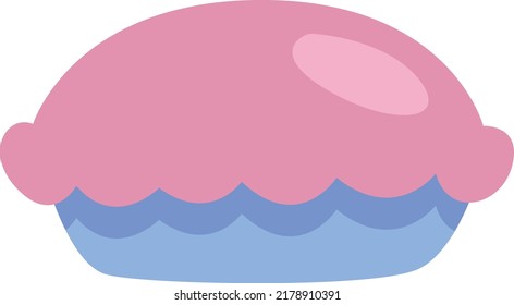 Recorte rosado, ilustración, vector sobre un fondo blanco.