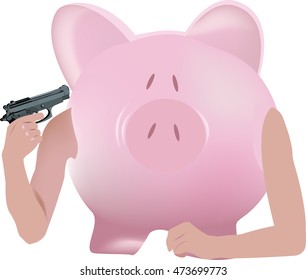  pink pig with arms