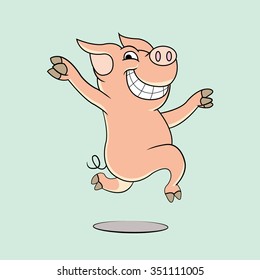 pink Pig cartoon