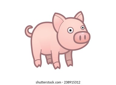 Pink pig illustration