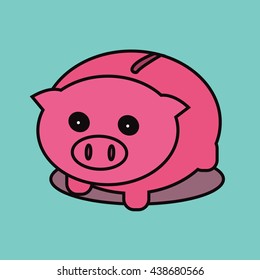 pink pig safe box for saving money