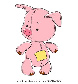 Pink pig soft toy