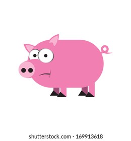 Pink pig vector