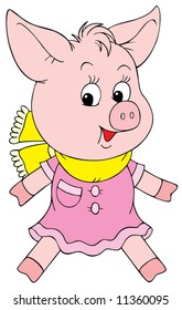 Pink piglet