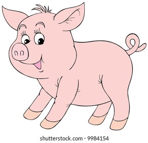 Pink piglet