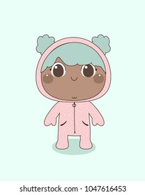 Pink pijama girl