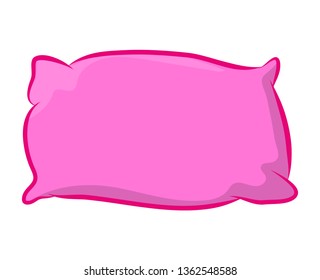 pink pillow isolated illustration on white background