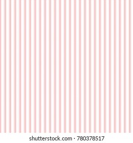Pink pillow ticking stripe background. EPS file has global colors for easy color changes. Soft stripe pattern in pink. Classic, retro or vintage stripes. Baby paper. Pastel colors. Simple lines.