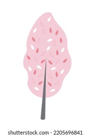 ícono de estilo coreo de pino rosa