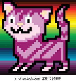 Rosa Pixelkatzenart