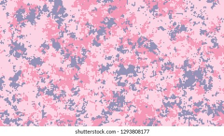 Pink pixel digital camouflage pattern