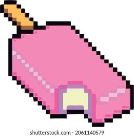 Pink pixelated palette with corner bite