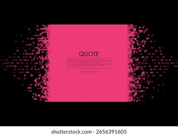 Fondo geométrico abstracto mínimo cuadrado pixelado rosa. Diseño de Vector de arte de píxeles