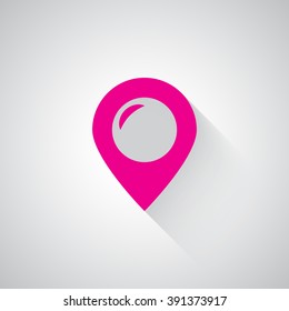 Pink Place web icon on light grey background