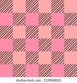 pink plaid design for fabric