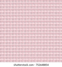 Pink plaid fabric texture. Abstract vector.
