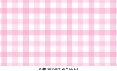 Pink plaid fabric texture as a background