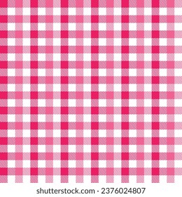 Pink plaid pattern with oblique line inside background. plaid pattern background. plaid background. Seamless pattern. for backdrop, decoration, gift wrapping, gingham tablecloth, blanket, tartan.
