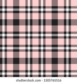 Pink Plaid Tartan Checkered Seamless Pattern for fashion textiles and graphics