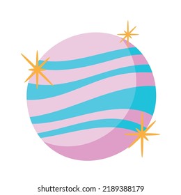 pink planet space outer icon
