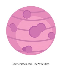 pink planet space outer icon