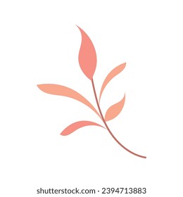 pink plant branch vector isolated