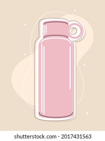 pink plastic thermos accessory icon