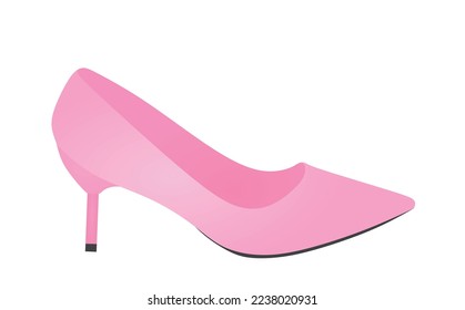 Pink platform shoe. vector illustration