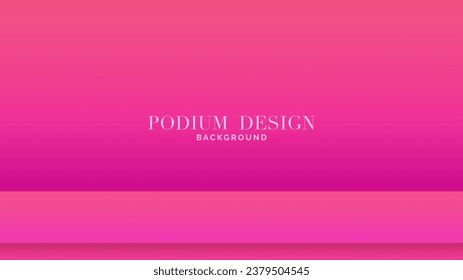 Pink Podium stand product display on background , illustration 3d Vector EPS 10