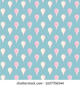 Pink point on blue seamless pattern. Art design stock vector illustration for web, for print, for fabric print, for wallpaper, for cover