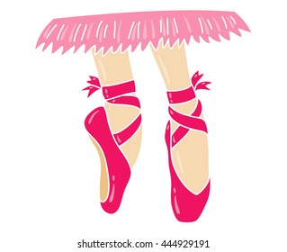 Pink pointe shoes