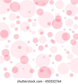 Pink Poka Dots Abstract Background / Pink Circle Background 