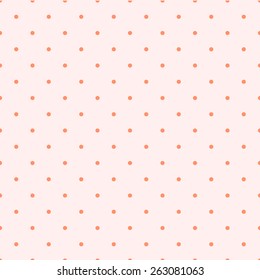 Pink polka dot background seamless pattern for vintage, fashion textile card, invitation, design project