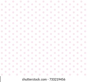 Pink polka dot background. Pink dot vector pattern. 