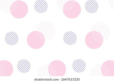 Pink polka dot design background illustration