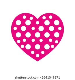 Pink Polka Dot Heart for Valentine's Day
