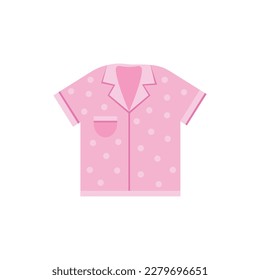 pink polka dot pajamas icon in flat style on a white background
