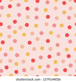 Pink polka dot pattern background