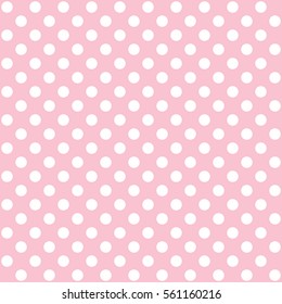 Pink polka dot pattern, vector design