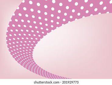 Pink polka dot ribbon 3D