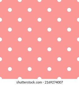 Pink polka dot seamless pattern
