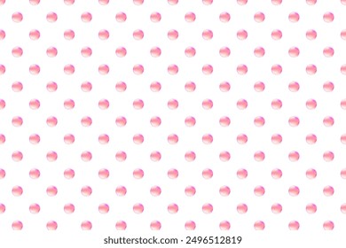 Pink polka dot texture with shiny gradient circles isolated, transparent background. Aesthetic geometric wallpaper