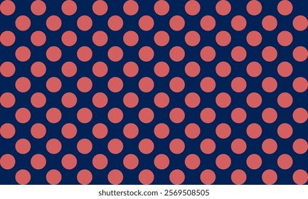 pink polka dots circle on blue background for backdrop and wallpaper template. repeat seamless style design for fabric printing