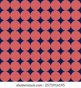 pink polka dots circle on blue background for backdrop and wallpaper template. repeat seamless style design for fabric printing