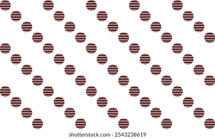Pink polka dots in Diagonal strip pattern, Black Grid in pink Dot circles, abstract background, abstract background with dot pattern on white background. checkerboard dot pattern for backdrop and wall