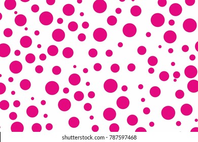 pink polka dots pattern walpaper concept geometric circle shape vector background for web and print