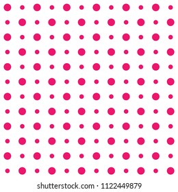 Pink polka dots seamless pattern, vector background